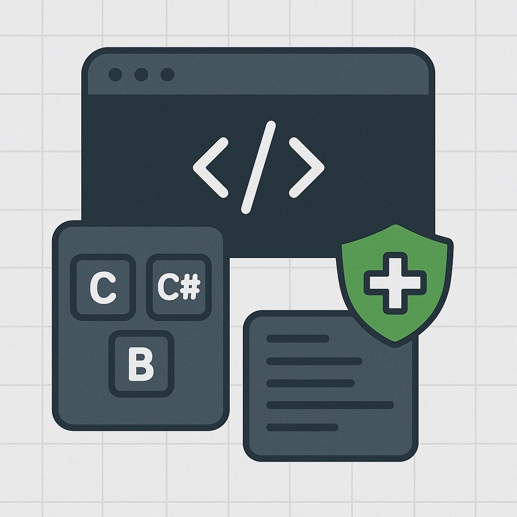 Illustration: source code editor and software documentation